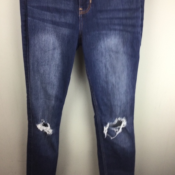 Hollister High Rise Super Skinny Stretch Distressed Jeans Size 1 - Picture 3 of 10